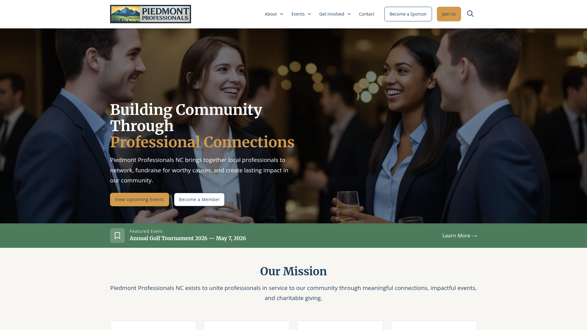 Piedmont Professionals website homepage